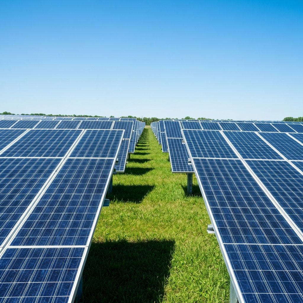 Solar farm in Minnesota countryside